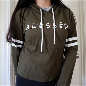 Blessed Cropped Hoodie